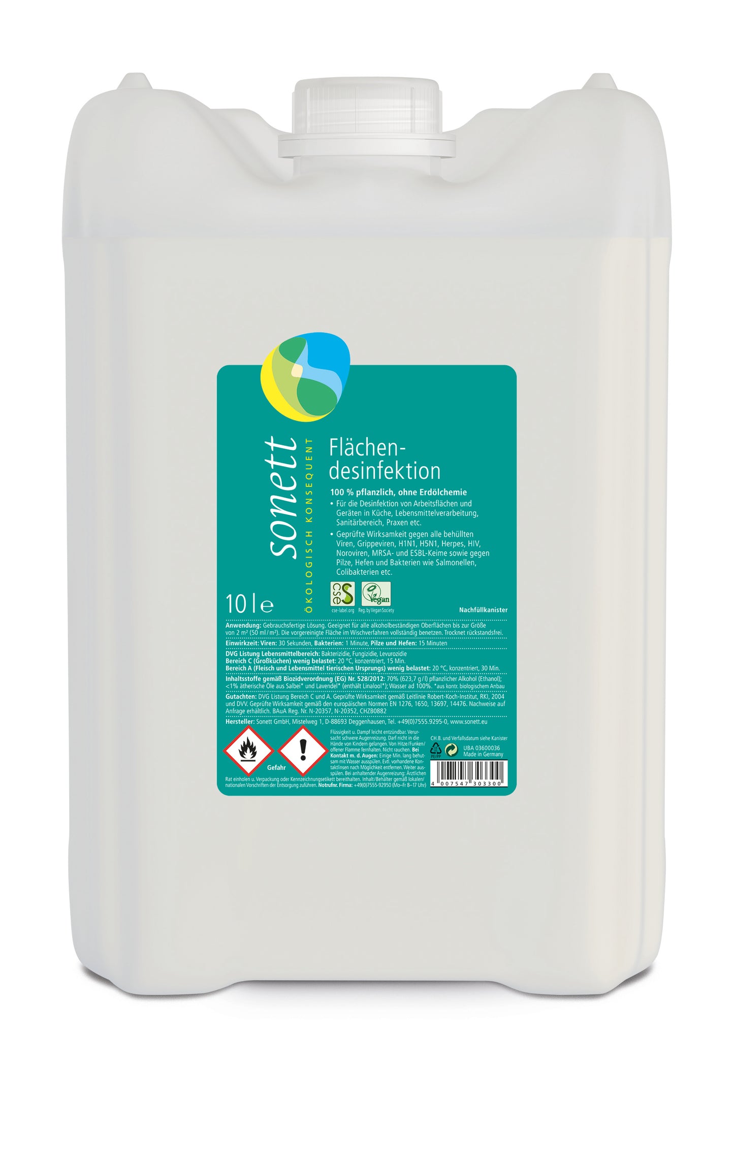 Sonett - Desinfektionsmittel & Reinigungsmittel von Arbeitsflächen und Geräten in Küche