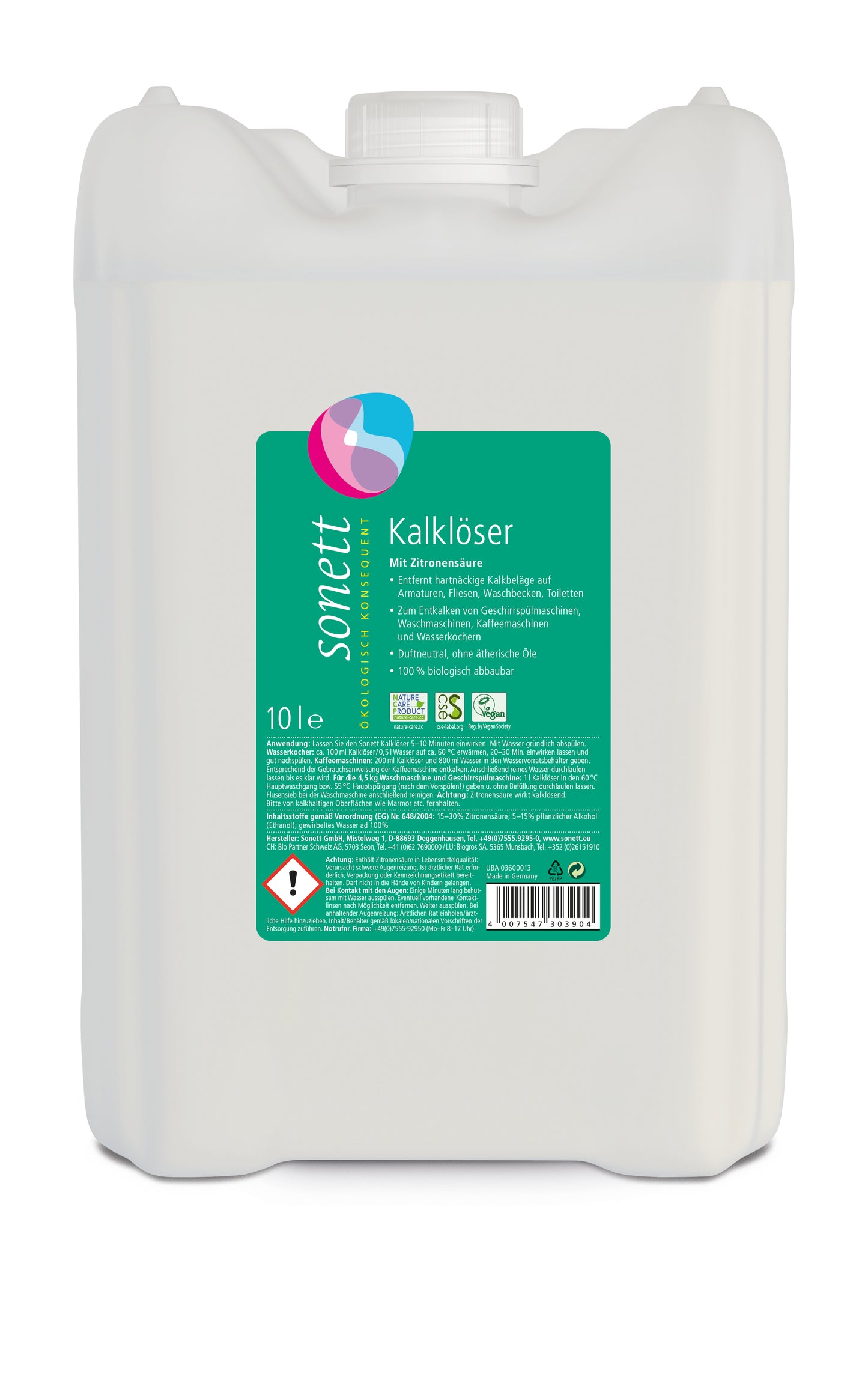 Sonett - средство для удаления накипи с лимонной кислотой для удаления накипи в посудомоечных, стиральных машинах, кофемашинах и чайниках.