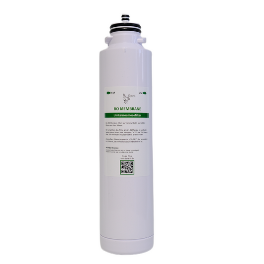 Replacement water filter with RO membrane for reverse osmosis system