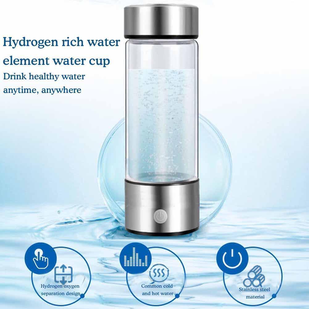 420ml Hydrogenflasche Blau Hydrogen Wasserflasche Wasserstoff Generator Ionisator H2