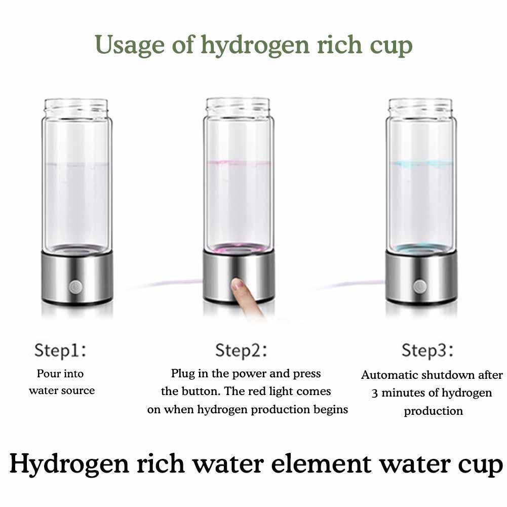 420ml Hydrogenflasche Blau Hydrogen Wasserflasche Wasserstoff Generator Ionisator H2