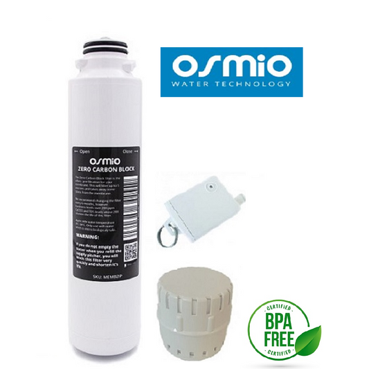 Osmio Carbon Block - фильтр для воды, осадочный фильтр, фильтр с активированным углем, антибактериальный гигиенический постфильтр