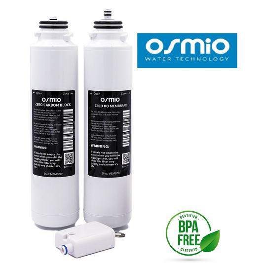 Osmio Zero Carbon Block - Wasserfilter Set mit Osmose Membrane